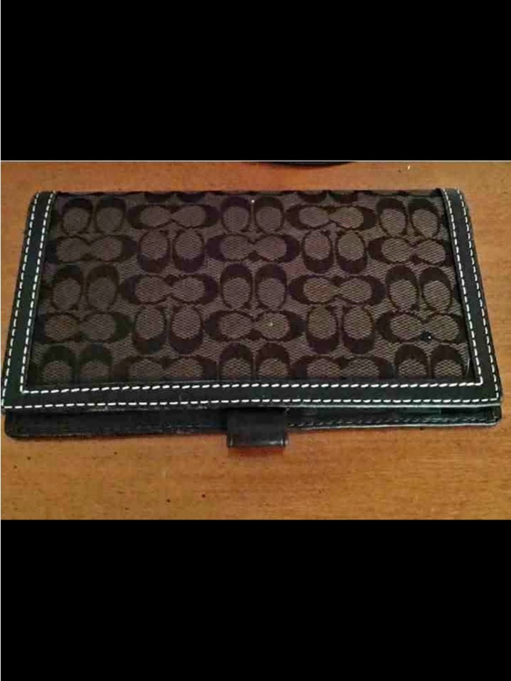 ✨Coach Vintage Y2K Signature Jacquard Checkbook Wallet EUC✨